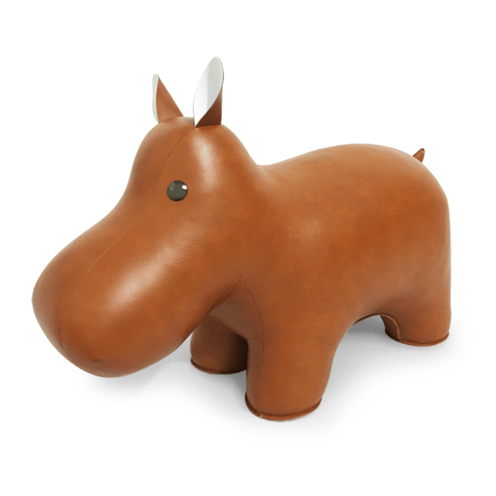 Pouf Leather Hippo Ottoman - Artspire Home