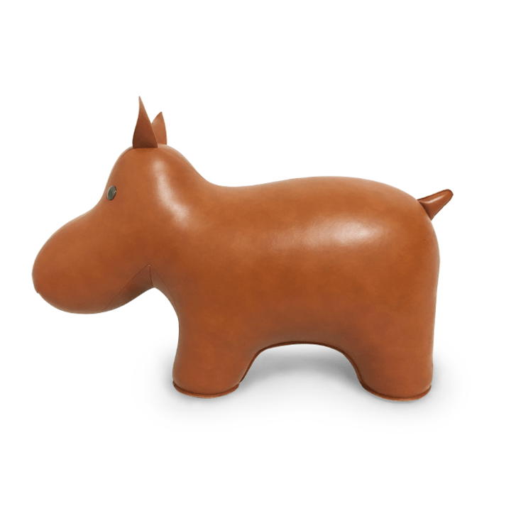 Pouf Leather Hippo Ottoman - Artspire Home