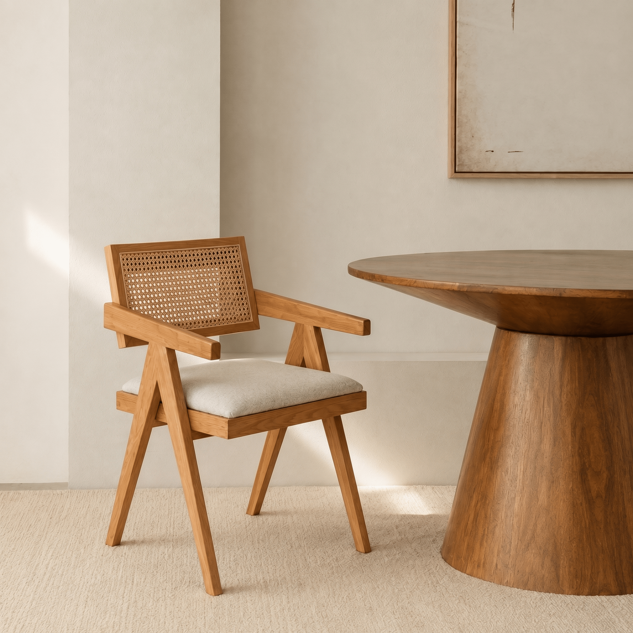Rattan Chair With Armrests - Artspire Home