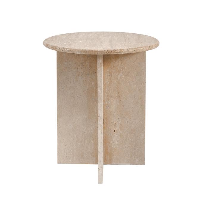 Round Travertine Coffee Table - Artspire Home