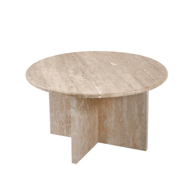 Round Travertine Coffee Table - Artspire Home