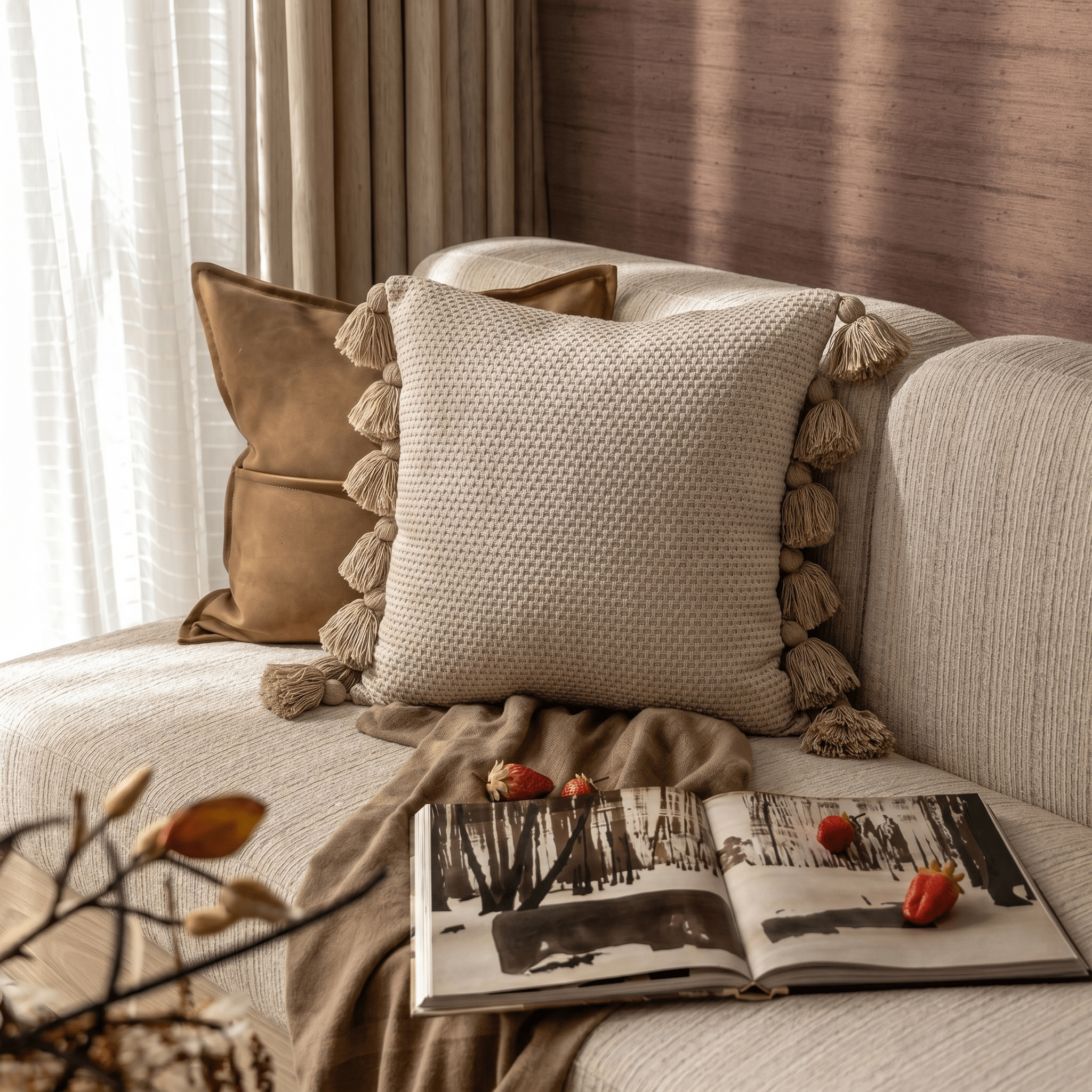 Sandy Tassel Cushion - Artspire Home