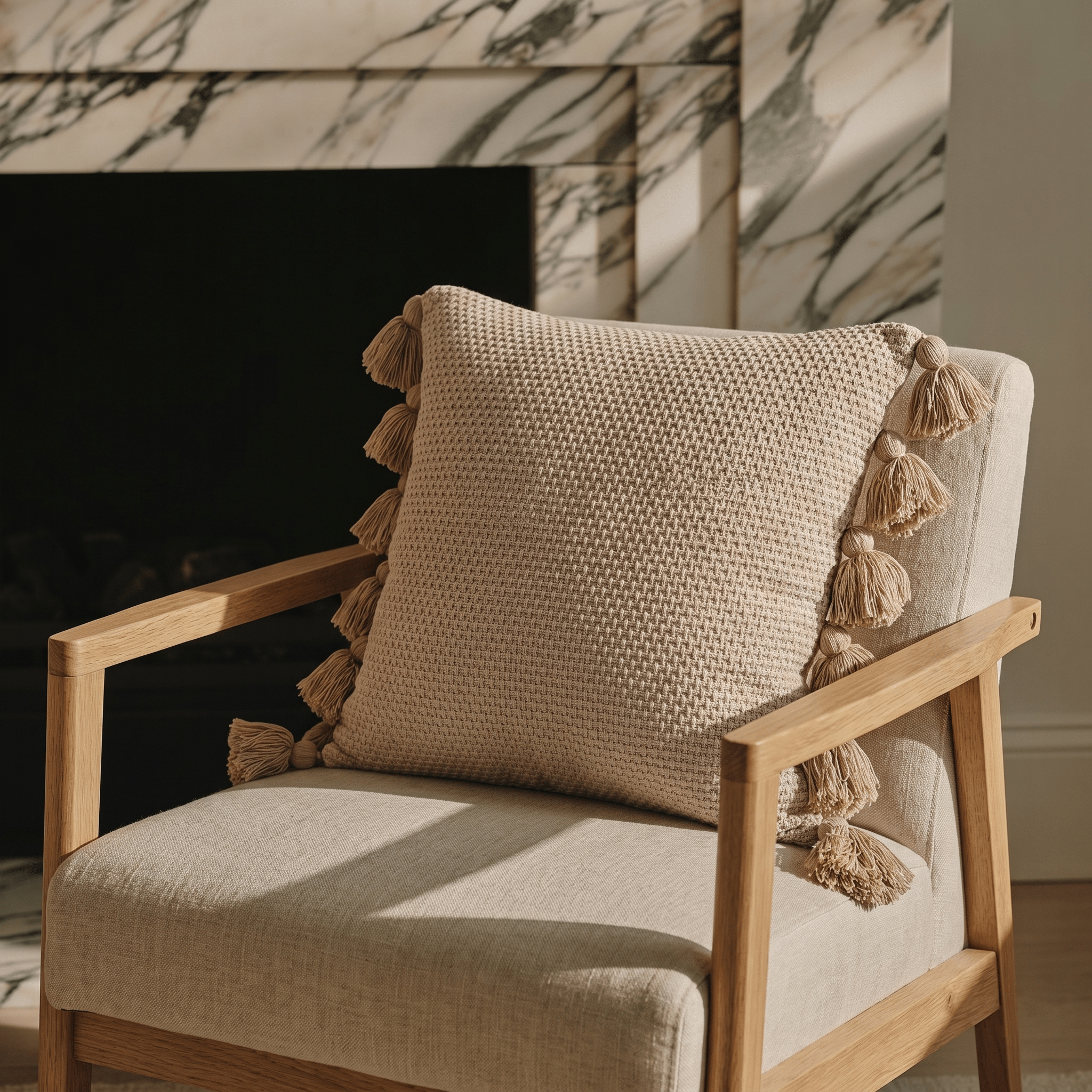Sandy Tassel Cushion - Artspire Home