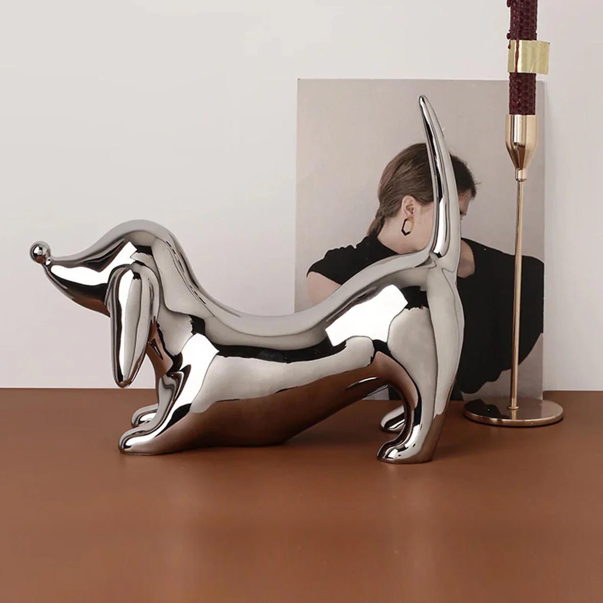 Silver Plated Daschund - Artspire Home