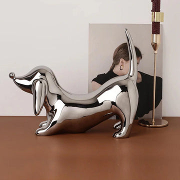 Silver Plated Daschund - Artspire Home