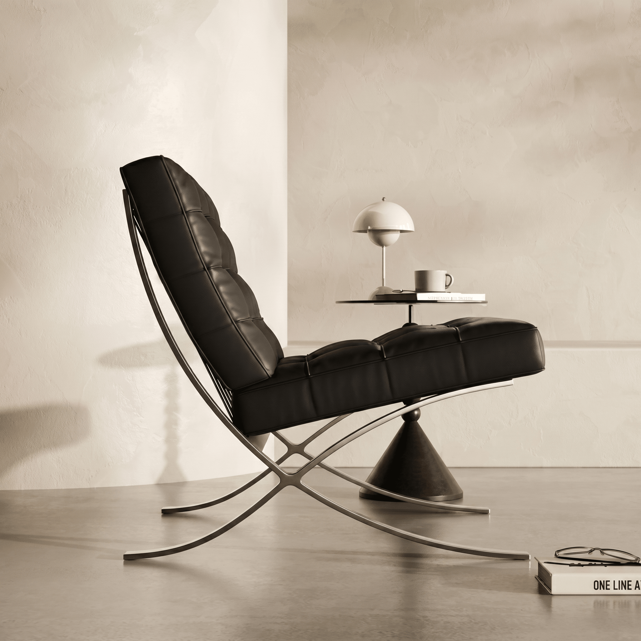 Timeless Leather Chair and Ottoman - Artspire Home