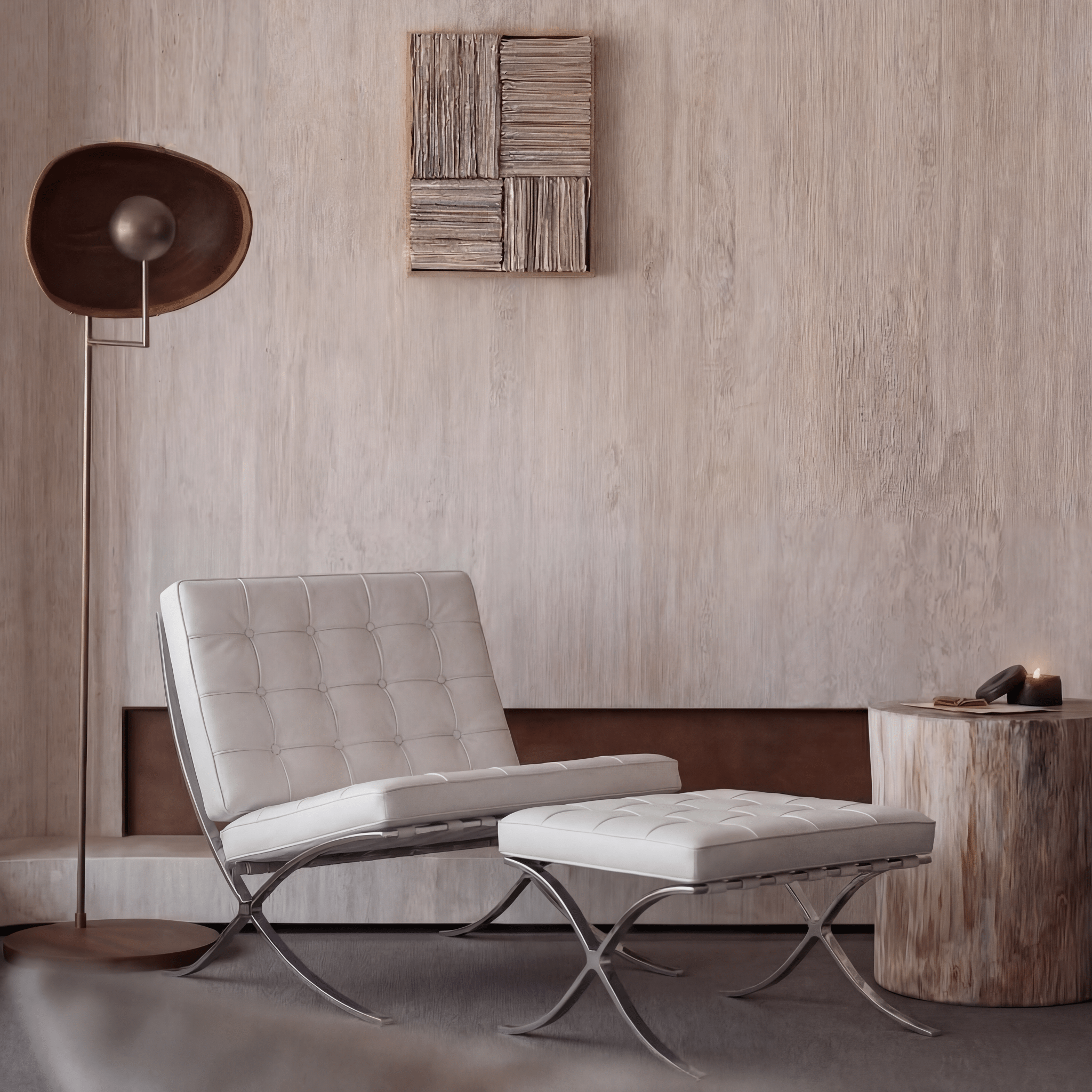 Timeless Leather Chair and Ottoman - Artspire Home