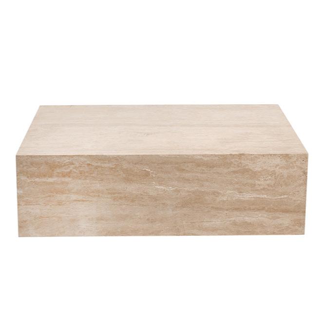 Travertine Stone Coffee Table - Artspire Home