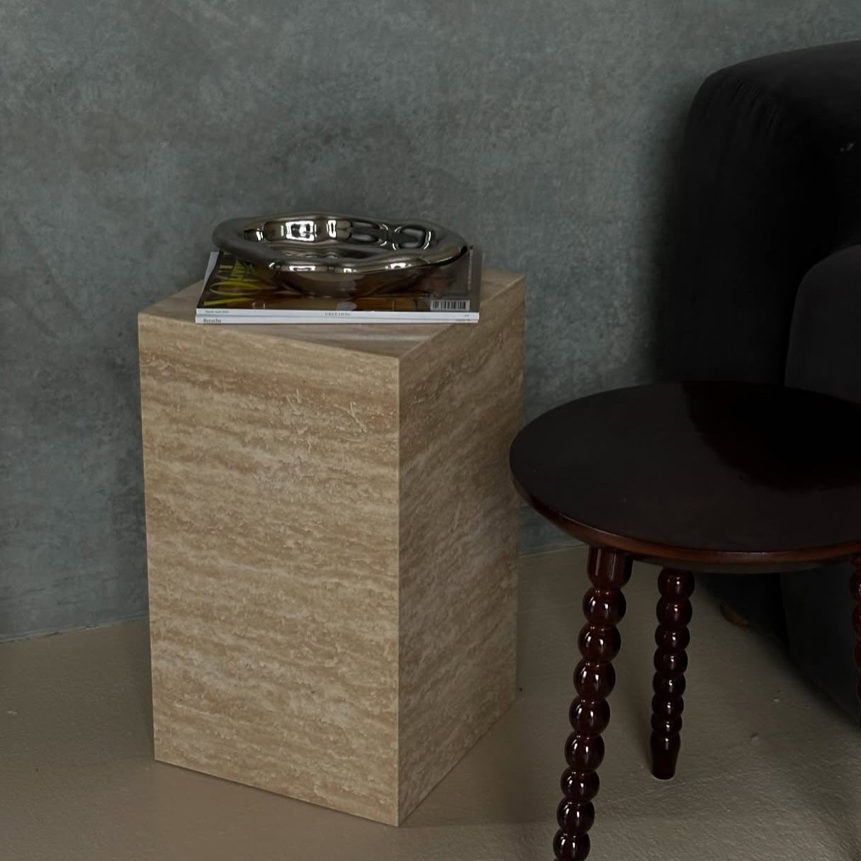 Travertine Stone Coffee Table - Artspire Home