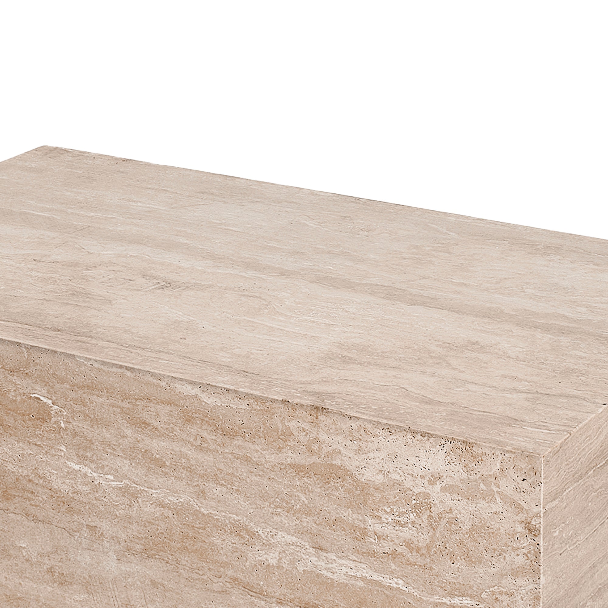 Travertine Stone Coffee Table - Artspire Home