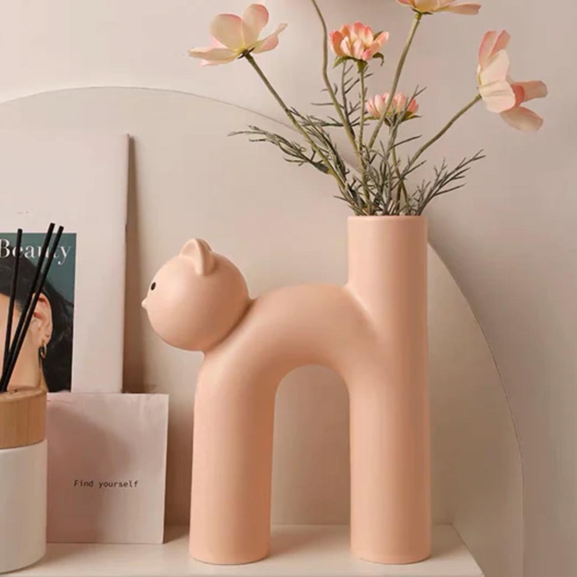 Tube Cat Vase - Artspire Home