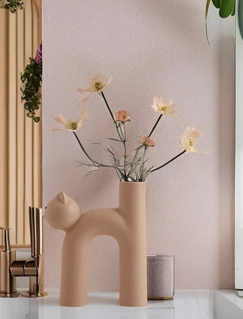 Tube Cat Vase - Artspire Home