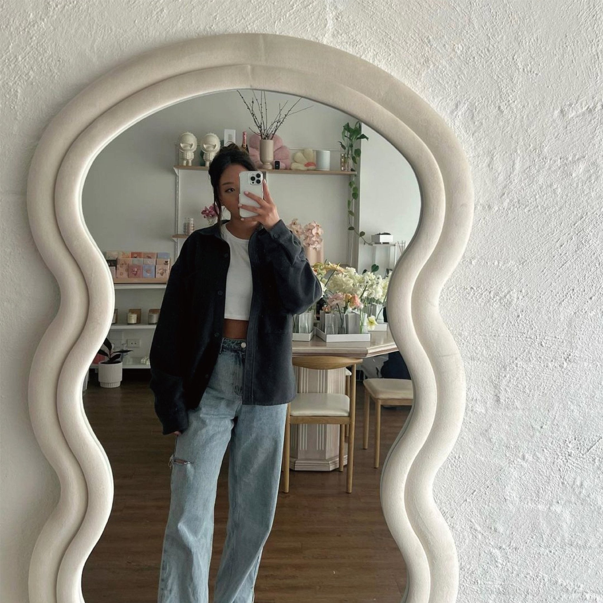 Wavy Mirror — Discover the Wavy Mirror, a sleek, wavy design that adds modern elegance to any (view 14)