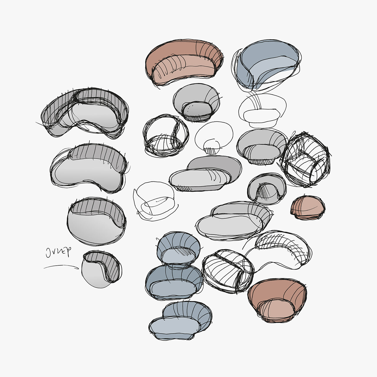 Curved Sofa 