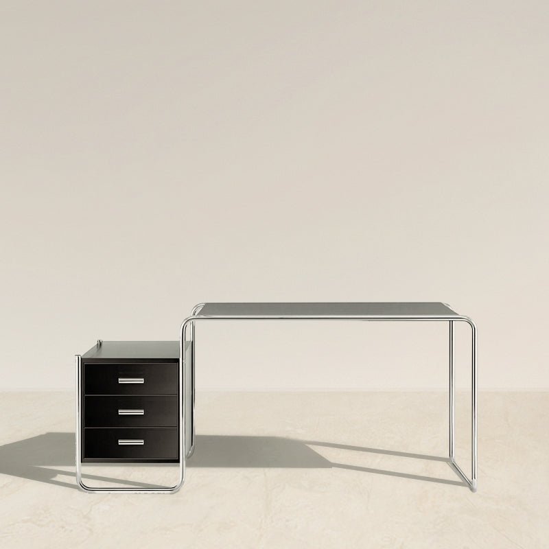 Athanasius Desk - Black Desk With Drawers In - Artspire Home