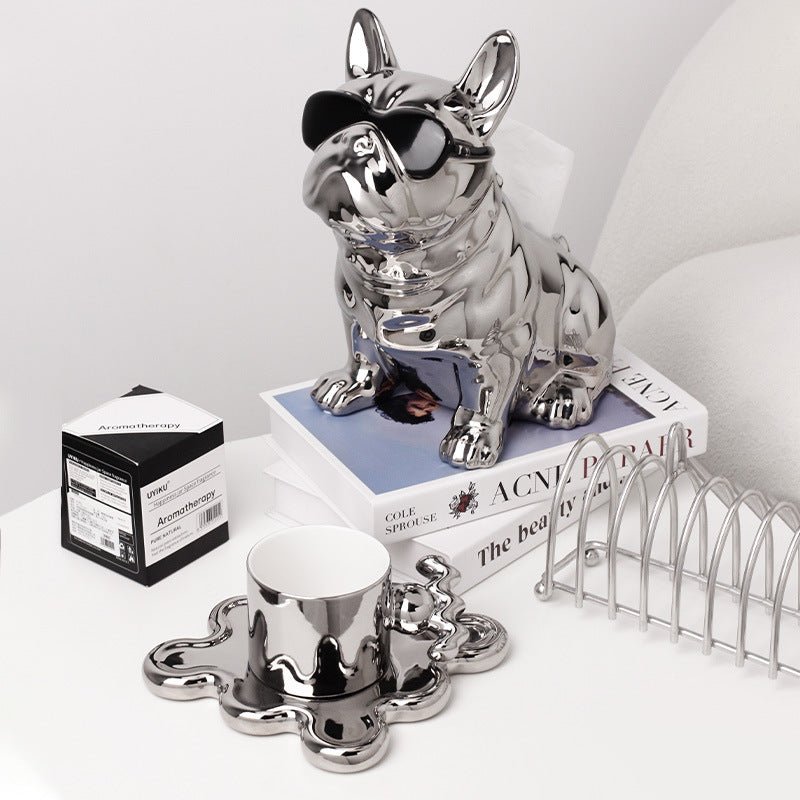 Bulldog Ceramic Tissue Box - Artspire Home