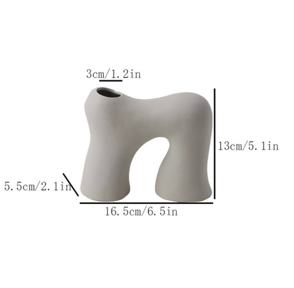 Ceramic Abstract Curves Vase - Artspire Home