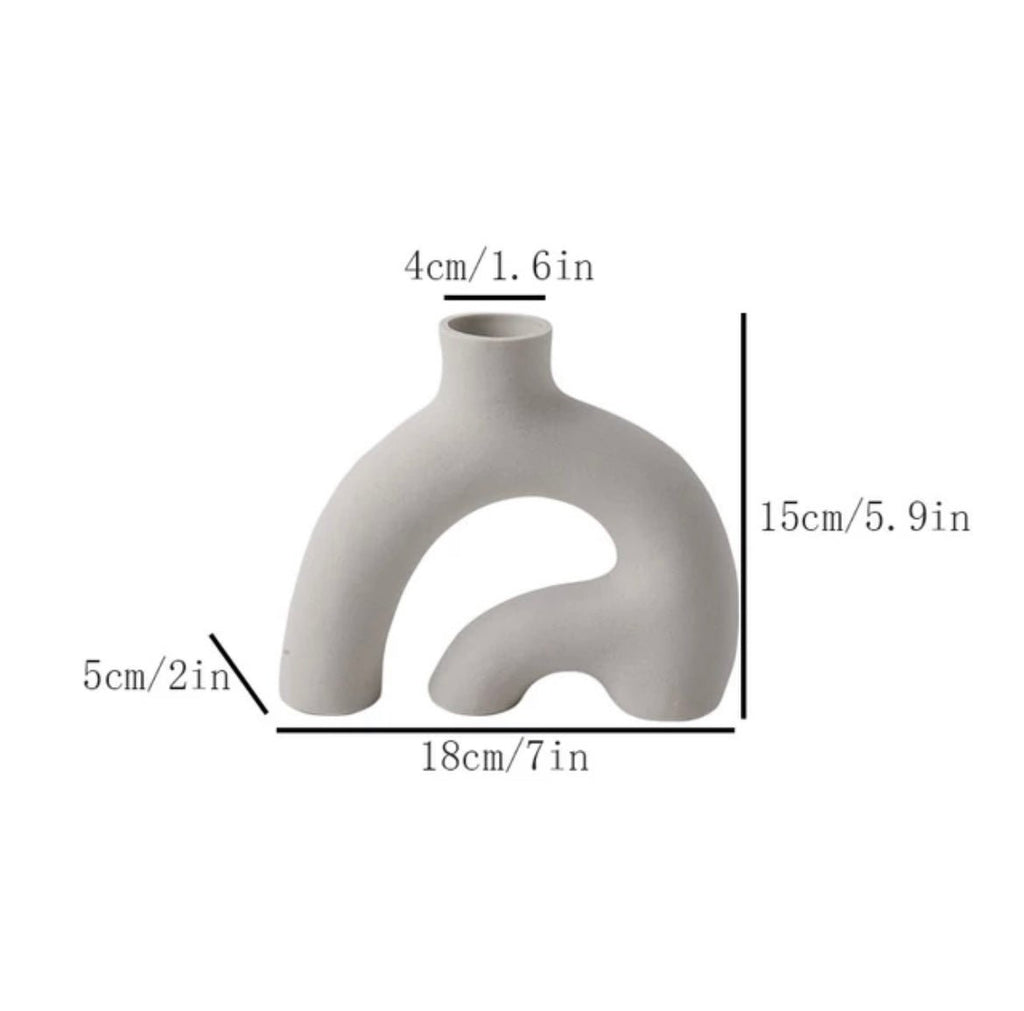 Ceramic Abstract Curves Vase - Artspire Home