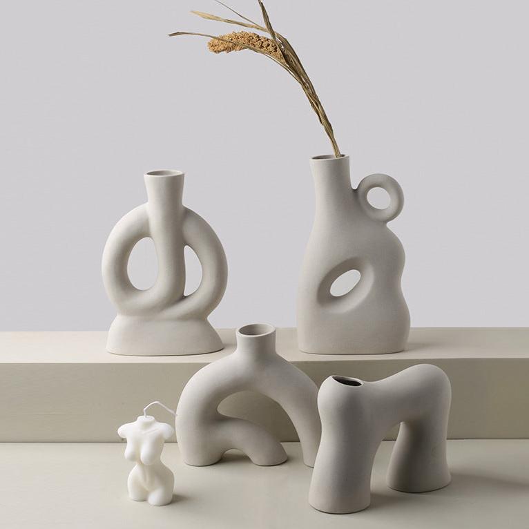 Ceramic Abstract Curves Vase - Artspire Home