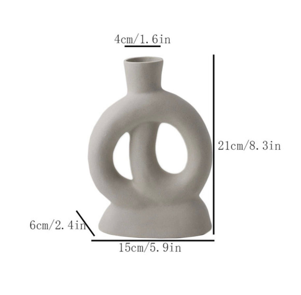 Ceramic Abstract Curves Vase - Artspire Home