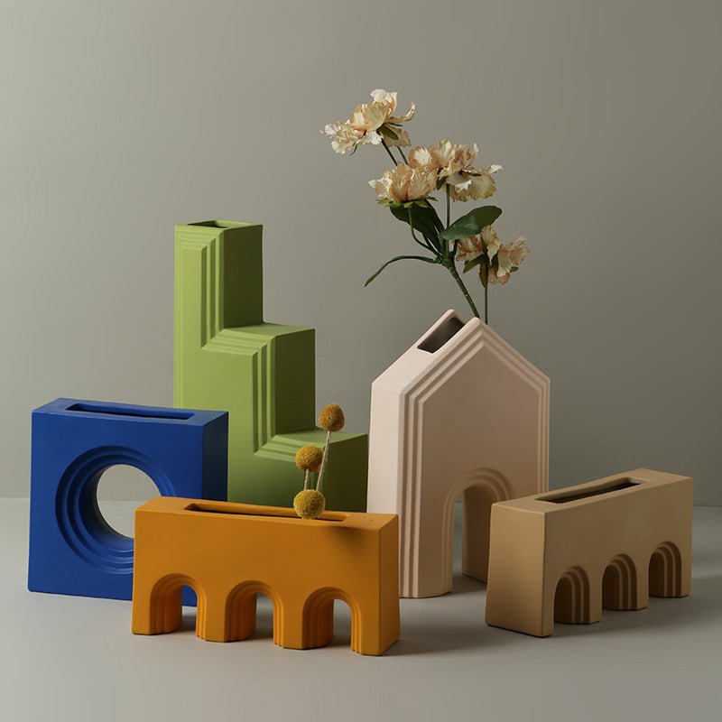 Geometric Flower Planters - Artspire Home