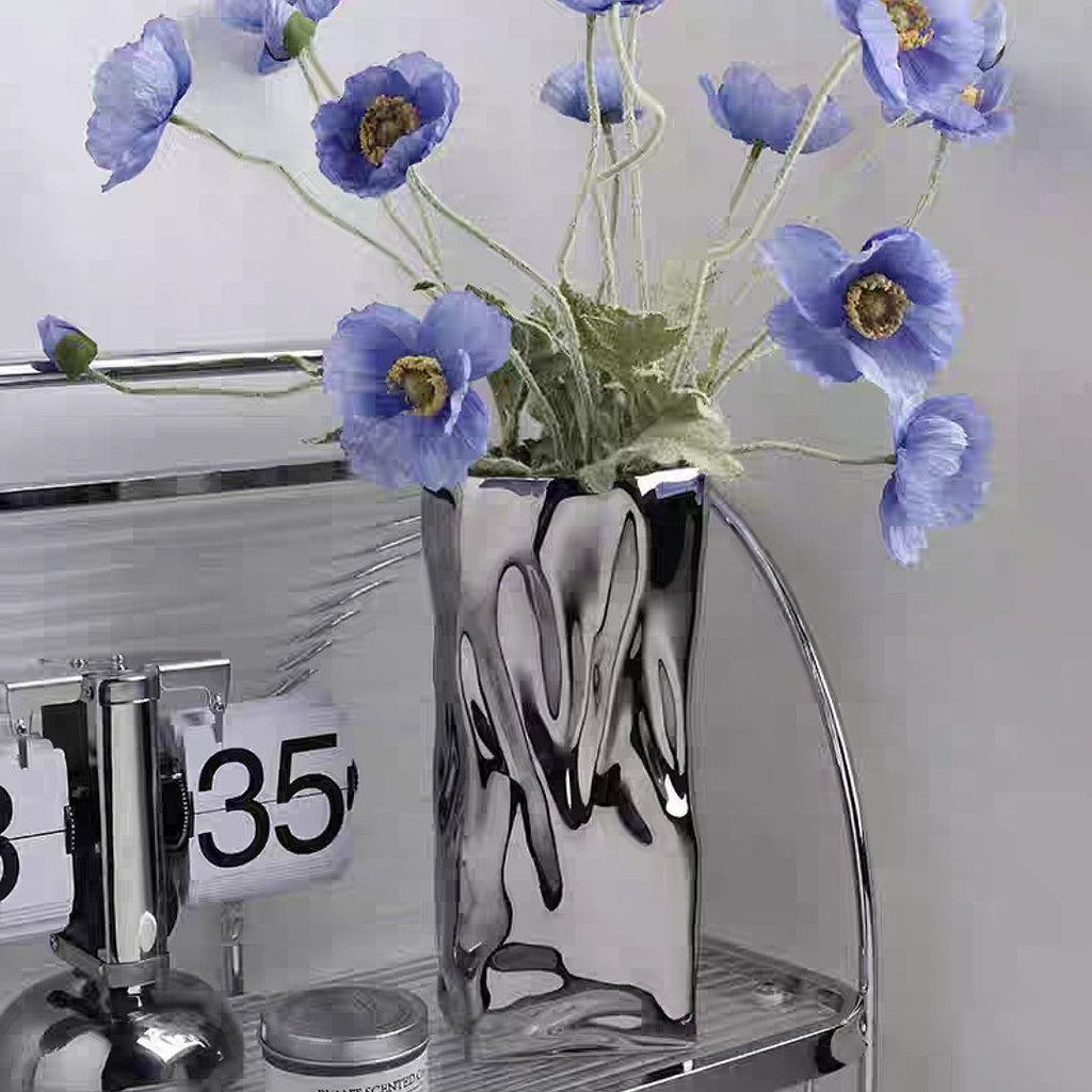 Pleated Vase - White Vase - Artspire Home