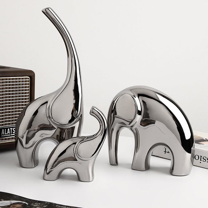 Silver Harmony Elephant Set - Artspire Home