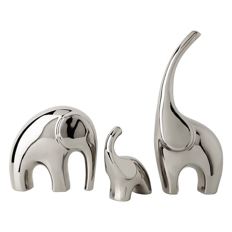 Silver Harmony Elephant Set - Artspire Home