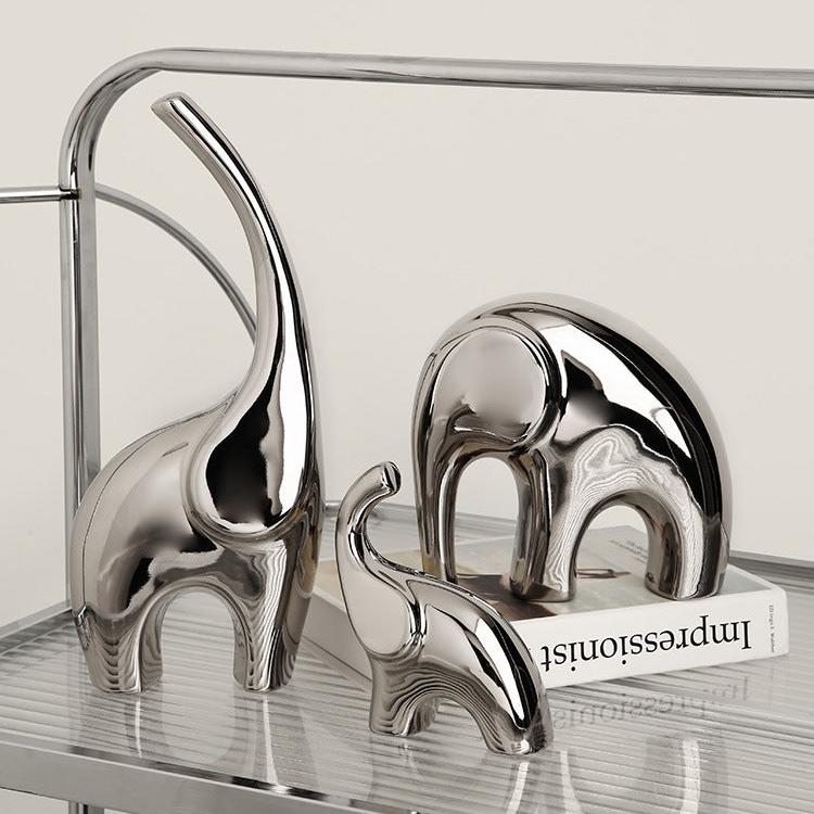 Silver Harmony Elephant Set - Artspire Home