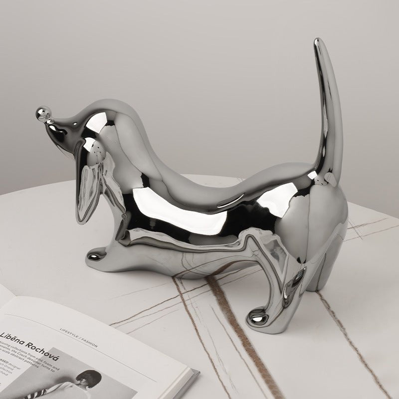 Silver Plated Daschund - Artspire Home