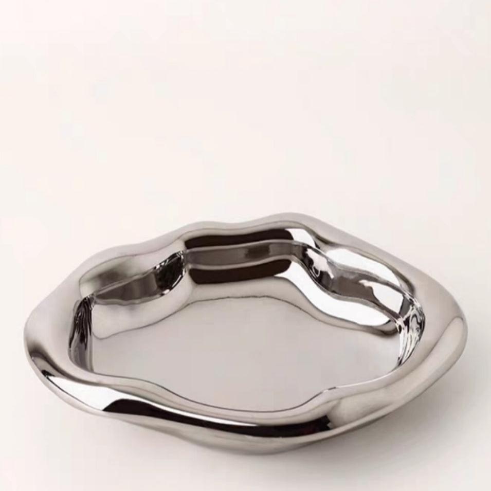 Silver Plated Wavy Tray - Artspire Home