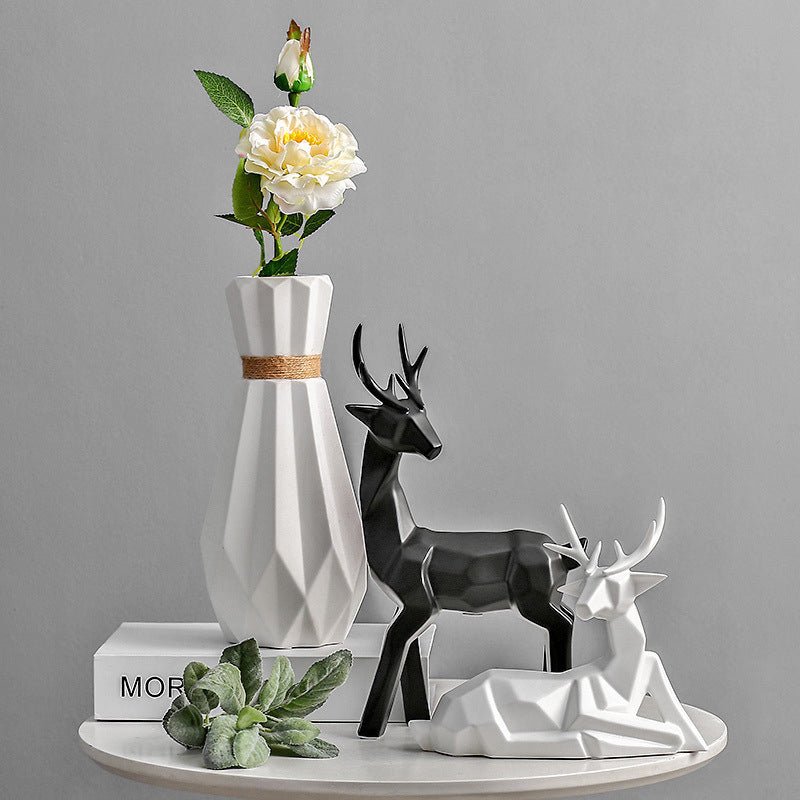 White And Black Elk Set - Artspire Home